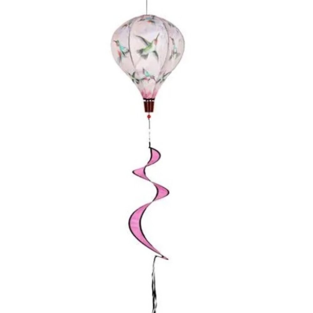 Hummingbird Balloon Hanging Wind Spinner, 55" Outdoor Decor, Garden Decor NEW